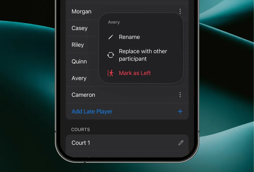 Edit Ongoing Tournaments